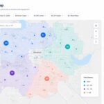 Donor clusters displayed on a nonprofit fundraising map