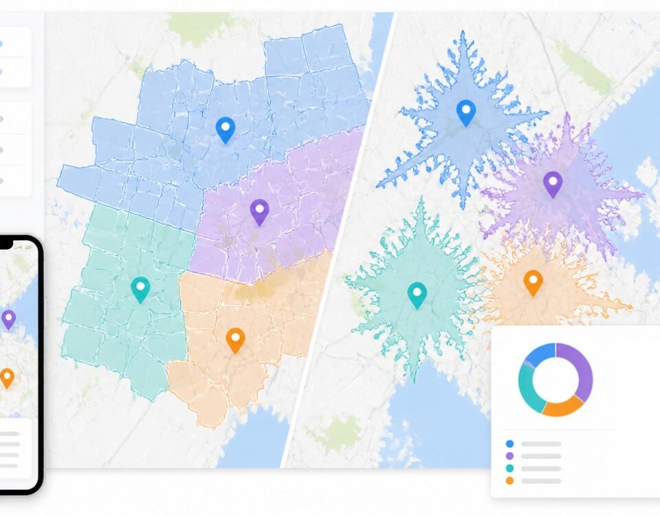 Franchise Territory Design: ZIP Codes vs Drive Time Boundaries featured image with clean mapping and analytics visuals.