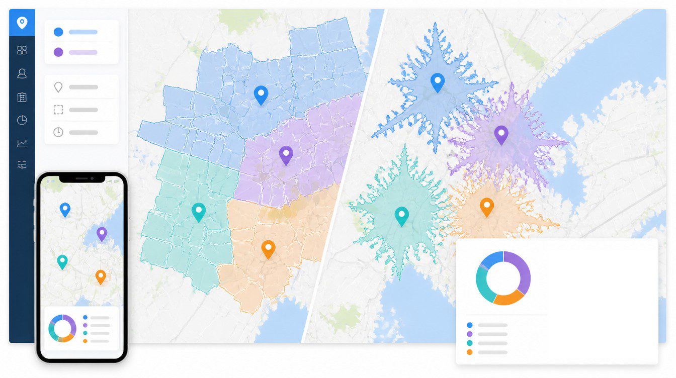 Franchise Territory Design: ZIP Codes vs Drive Time Boundaries featured image with clean mapping and analytics visuals.