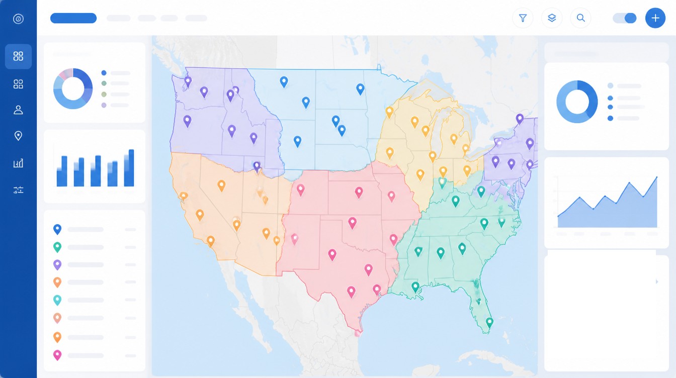 Franchise Territory Mapping at Scale: Managing 100+ Locations featured image with clean mapping and analytics visuals.