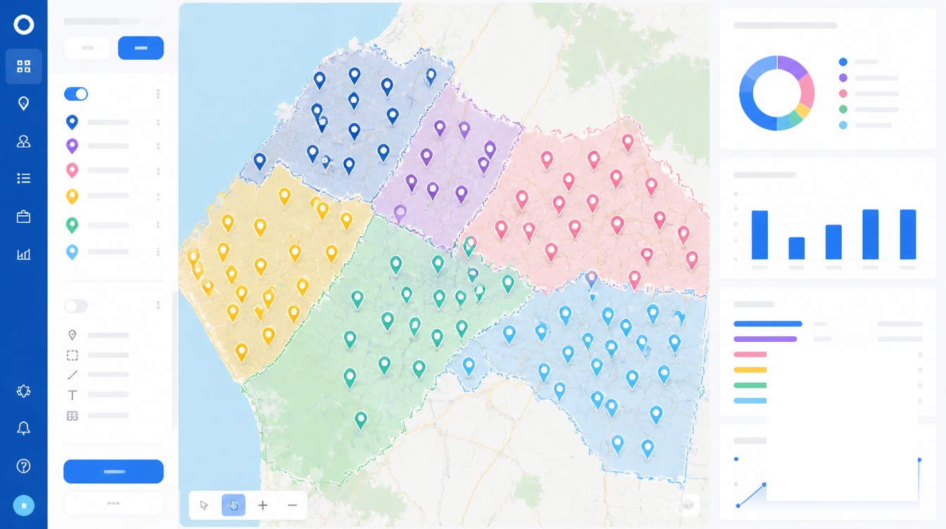 The 100-Unit Phase Change visual for franchise territory mapping at scale: managing 100+ locations.