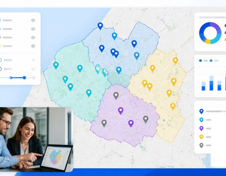 How Franchise Development Teams Use Maps to Close Deals featured image with clean mapping and analytics visuals.