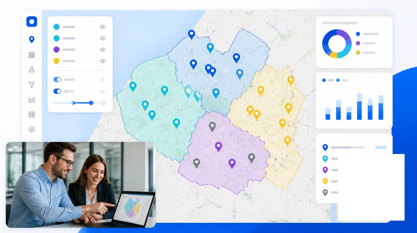 How Franchise Development Teams Use Maps to Close Deals featured image with clean mapping and analytics visuals.