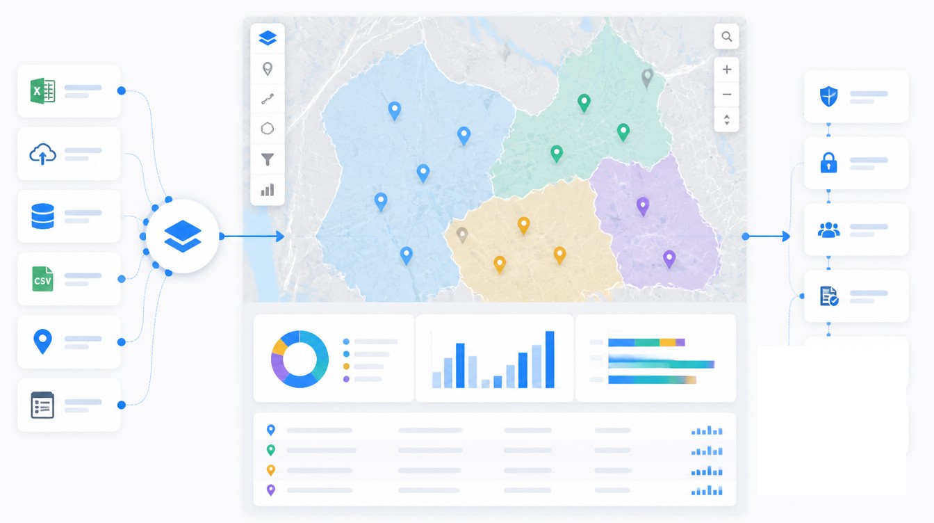 Data Inputs, Geocoding, and Governance Standards visual for how to build a location intelligence strategy for your organization.