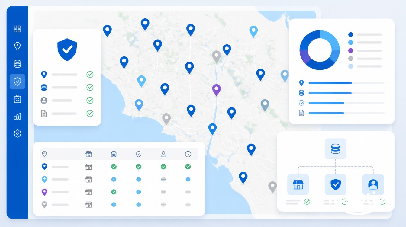 Data Governance at Scale visual for how to build a store locator for your franchise website.