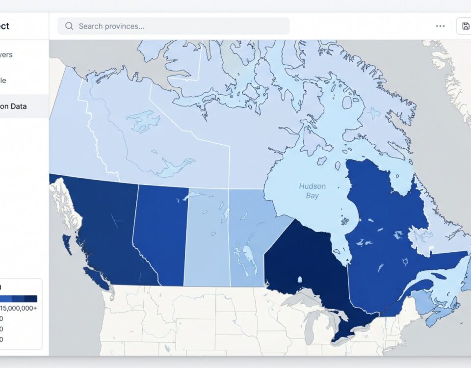 How to Create a Population Map of Canadian Provinces and Territories — Maptive featured image.