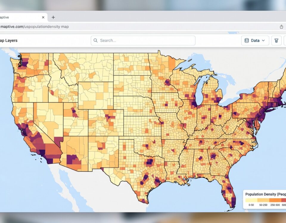 How to Create a US Population Density Map — Maptive featured image.