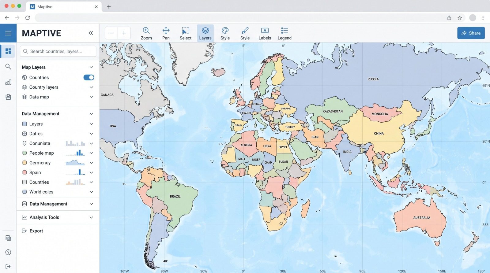 How to Create a World Map With Country Borders — Maptive featured image.
