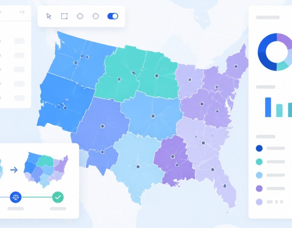 How to Rebalance Territories Without Destroying Relationships featured image with clean mapping and analytics visuals.