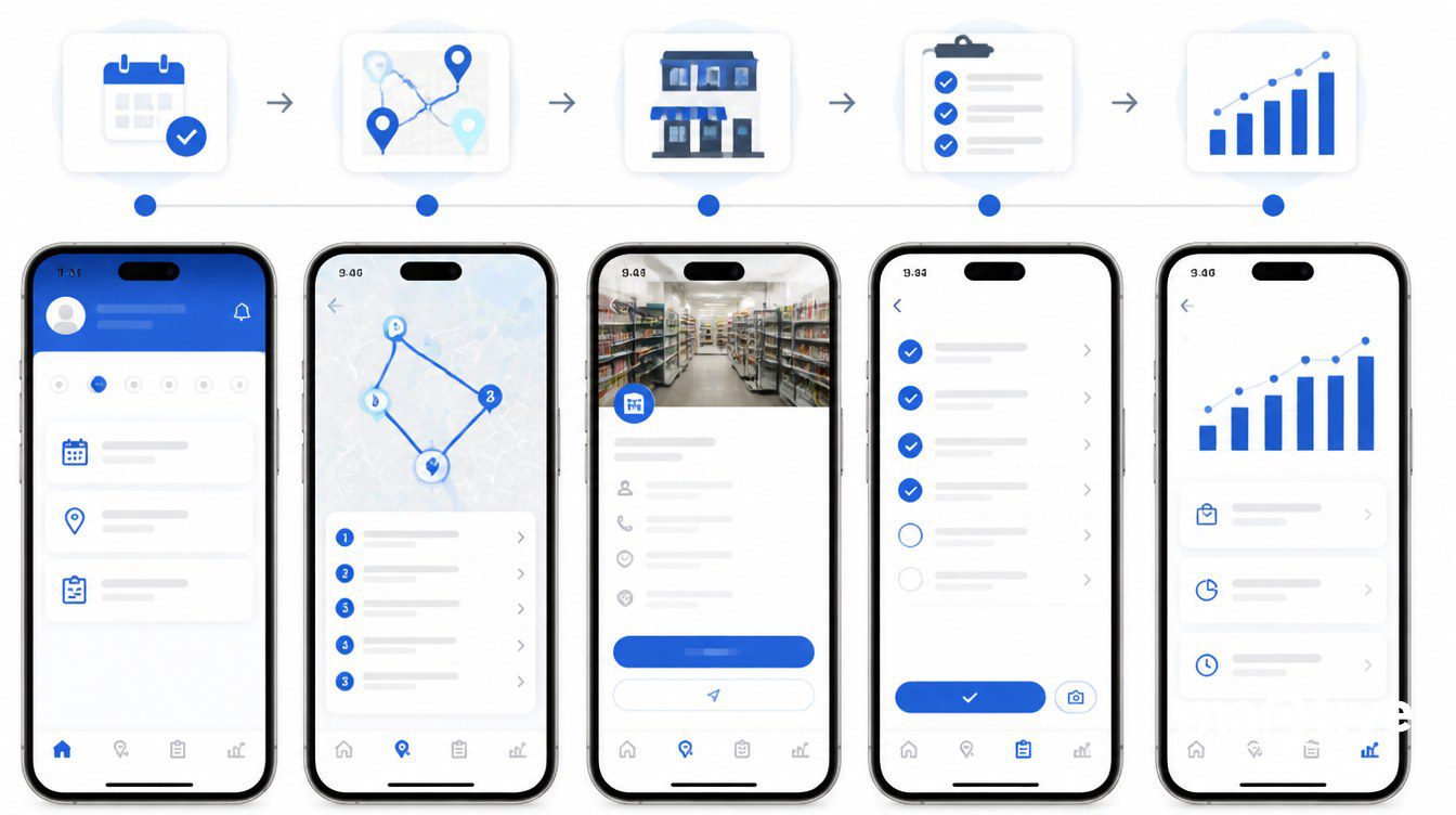 The Daily Planning Workflow as Reps Actually Run It visual.