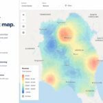 Revenue-weighted sales heat map with regional buying patterns