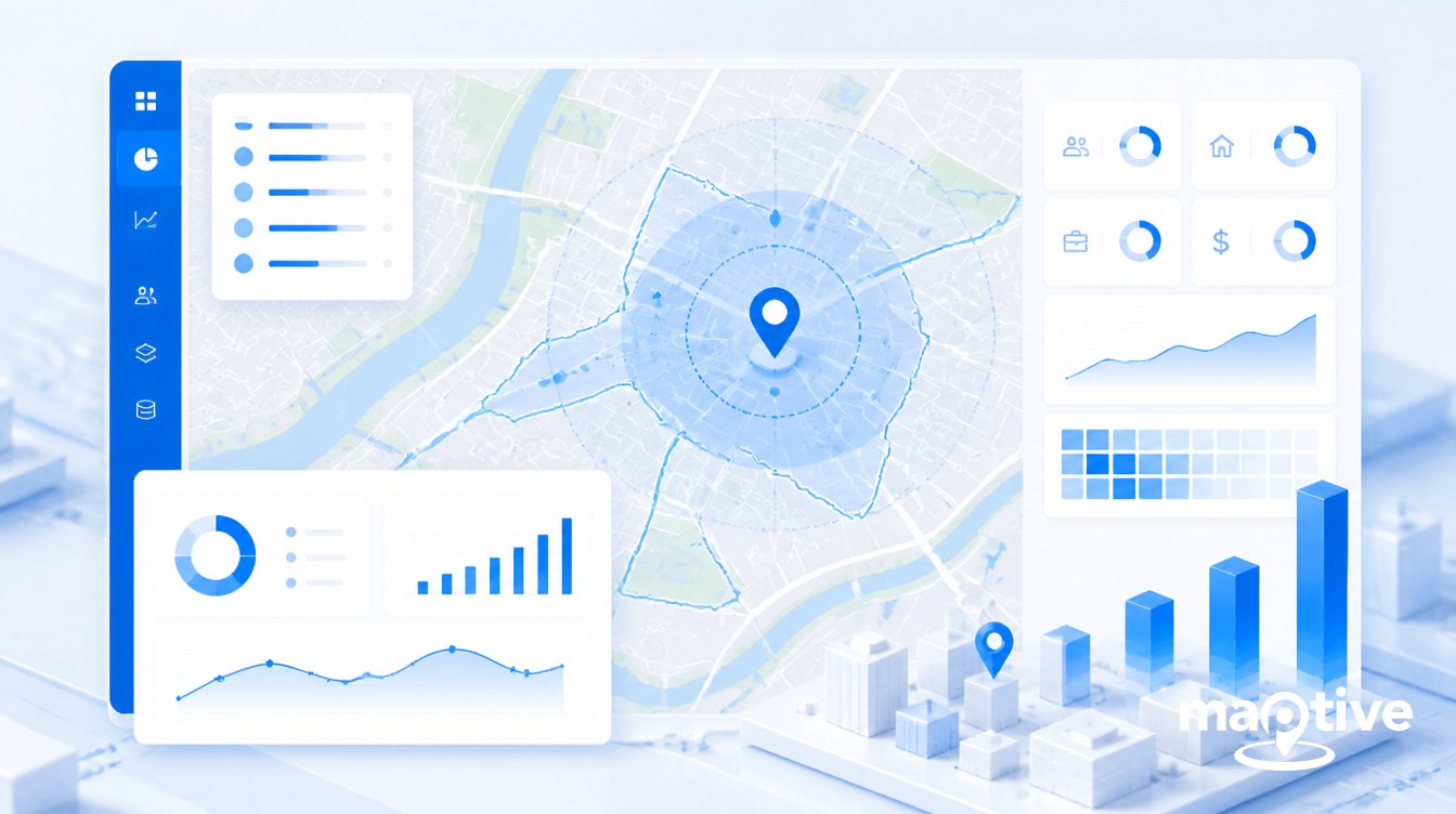 The Data-Driven Approach to Choosing a Business Location featured image with clean mapping and analytics visuals.
