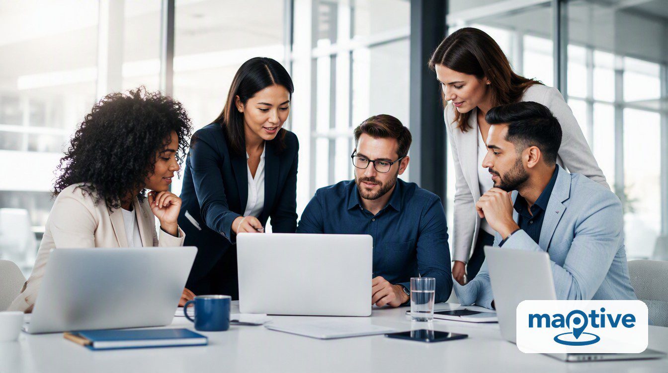 Turn a Regional Data Table Into a Map Leaders Will Read hero image showing a professional business team planning together.