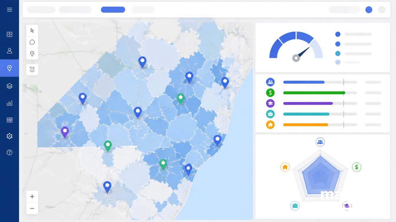 Building the Composite Index visual for using demographics to score franchise territory potential.