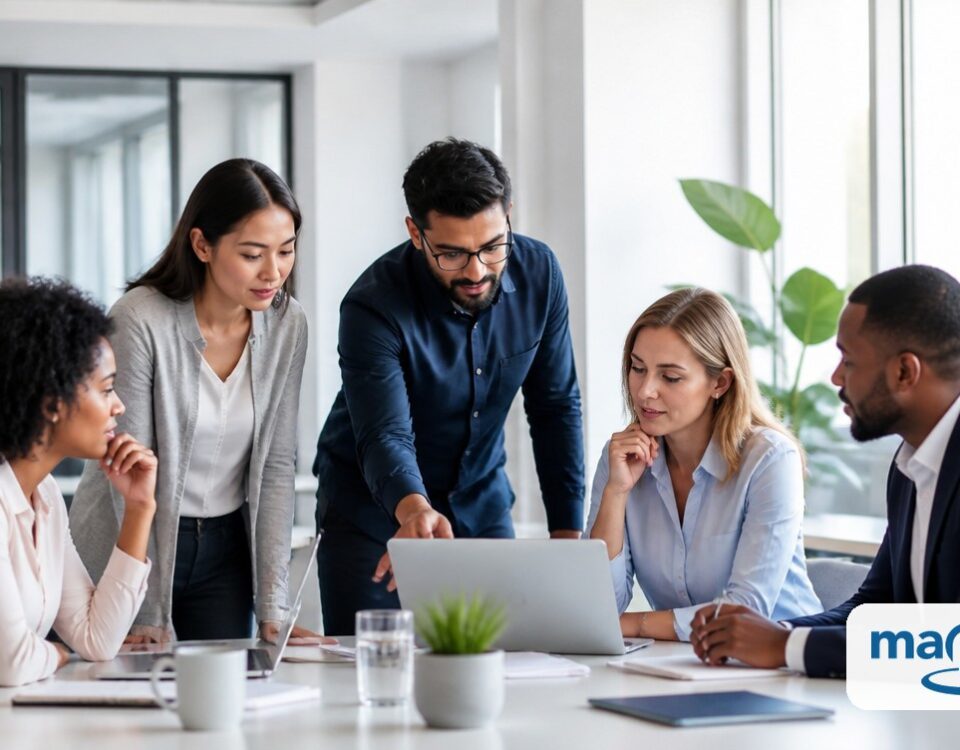 What Location Intelligence Means for Your Business hero image showing a professional business team planning together.