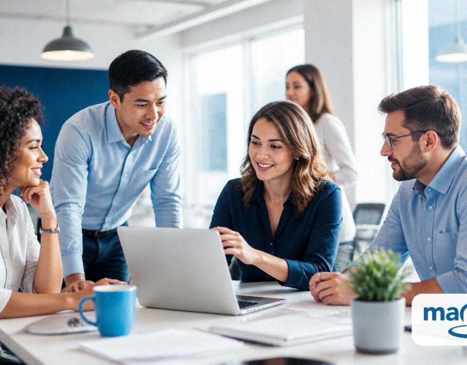 Why Your Coverage Map Is Out of Date Already hero image showing a professional business team planning together.